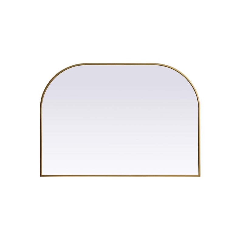 Elegant Decor Blaire Metal Frame Arch Mirror 42X30", Brass
