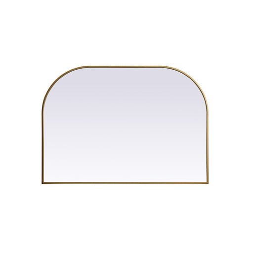 Elegant Decor Blaire Metal Frame Arch Mirror 42X30", Brass