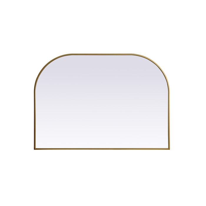 Elegant Decor Blaire Metal Frame Arch Mirror 42X30", Brass