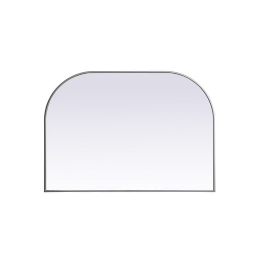 Elegant Decor Blaire Metal Frame Arch Mirror 42X30", Silver