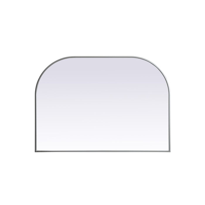 Elegant Decor Blaire Metal Frame Arch Mirror 42X30", Silver
