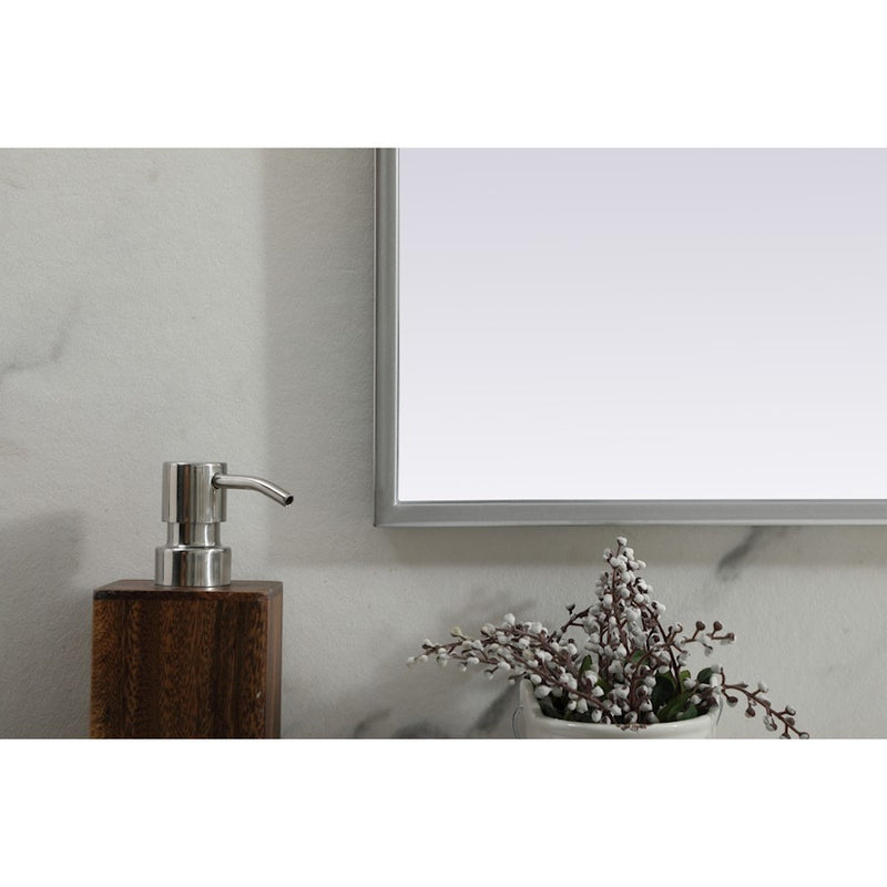 Elegant Decor Blaire Metal Frame Arch Mirror 42X30", Silver