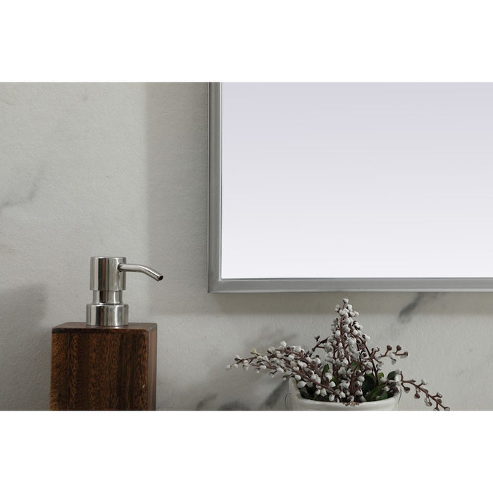 Elegant Decor Blaire Metal Frame Arch Mirror 42X30", Silver