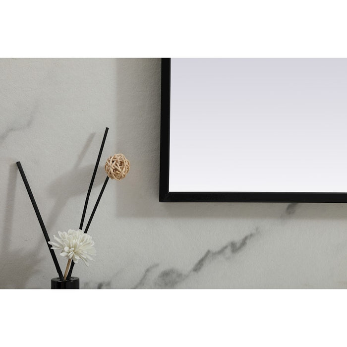 Elegant Decor Blaire Metal Frame Arch Mirror 42X34", Black