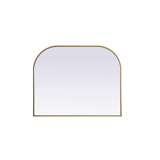 Elegant Decor Blaire Metal Frame Arch Mirror 42X34", Brass