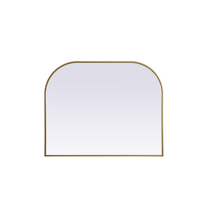 Elegant Decor Blaire Metal Frame Arch Mirror 42X34", Brass