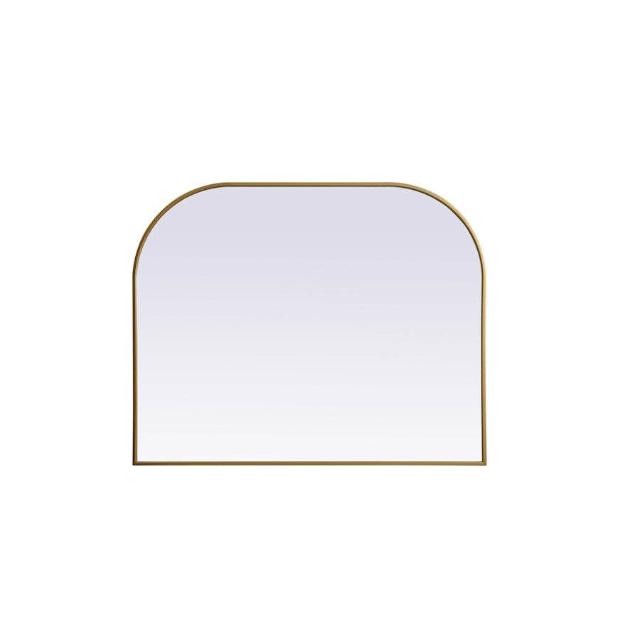 Elegant Decor Blaire Metal Frame Arch Mirror 42X34", Brass