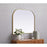 Elegant Decor Blaire Metal Frame Arch Mirror 42X34", Brass
