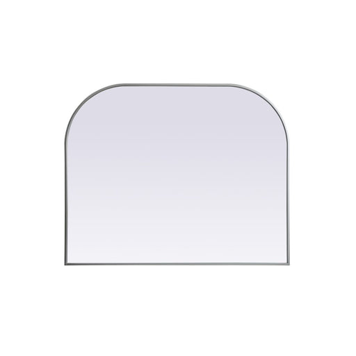 Elegant Decor Blaire Metal Frame Arch Mirror 42X34", Silver