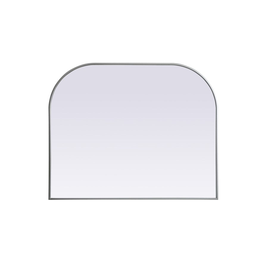 Elegant Decor Blaire Metal Frame Arch Mirror 42X34", Silver
