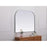 Elegant Decor Blaire Metal Frame Arch Mirror 42X34", Silver