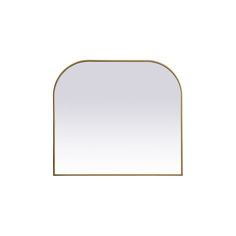 Elegant Decor Blaire Metal Frame Arch Mirror 42X38", Brass