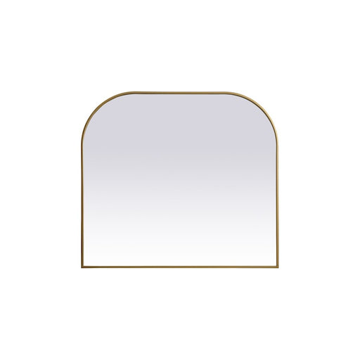 Elegant Decor Blaire Metal Frame Arch Mirror 42X38", Brass