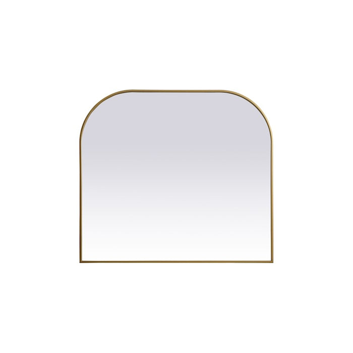 Elegant Decor Blaire Metal Frame Arch Mirror 42X38", Brass