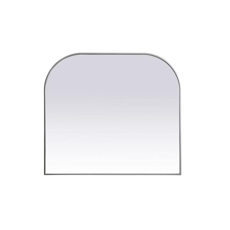 Elegant Decor Blaire Metal Frame Arch Mirror 42X38", Silver