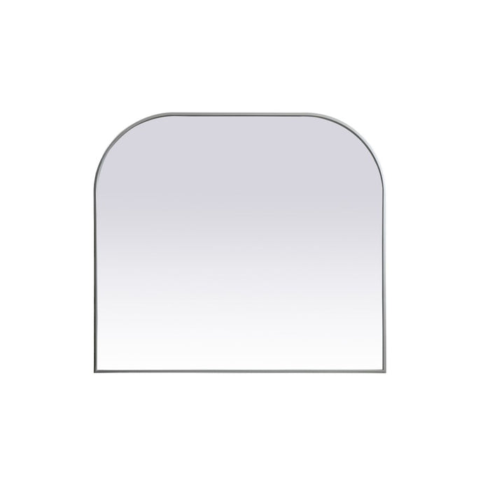 Elegant Decor Blaire Metal Frame Arch Mirror 42X38", Silver