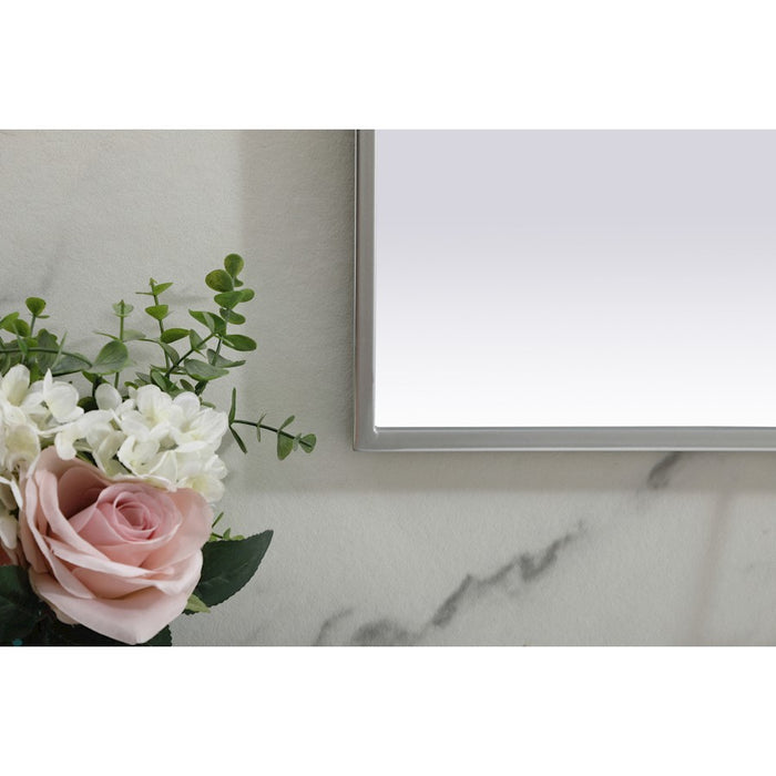 Elegant Decor Blaire Metal Frame Arch Mirror 42X38", Silver