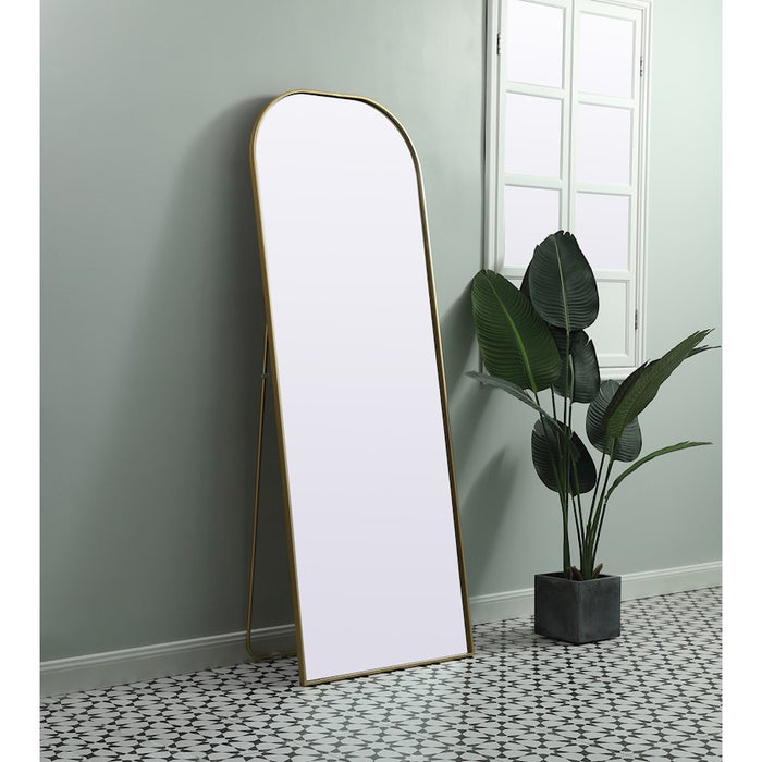 Elegant Decor Blaire Arch Full Length Mirror 28X74", Brass