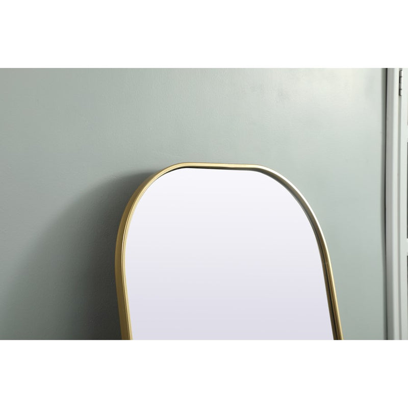 Elegant Decor Blaire Arch Full Length Mirror 28X74", Brass