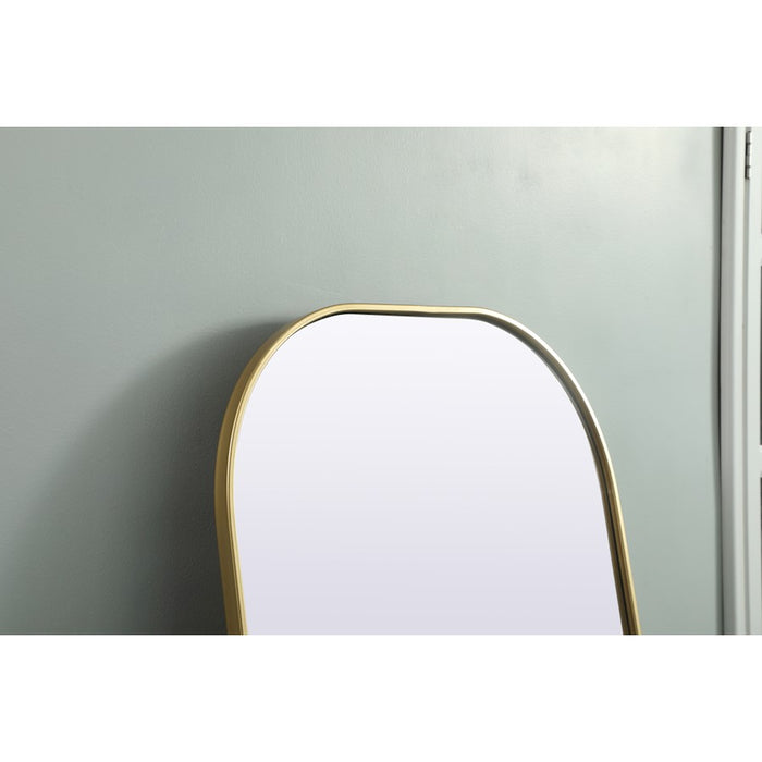 Elegant Decor Blaire Arch Full Length Mirror 28X74", Brass
