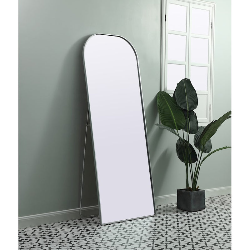 Elegant Decor Blaire Arch Full Length Mirror 28X74", Silver