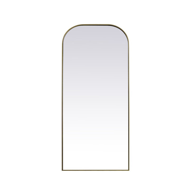 Elegant Decor Blaire Arch Full Length Mirror 32X76", Brass