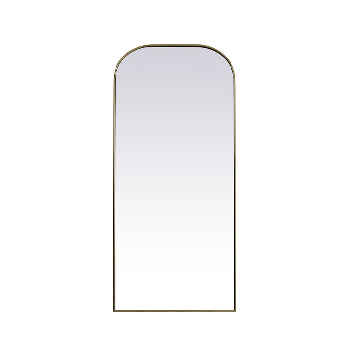 Elegant Decor Blaire Arch Full Length Mirror 32X76", Brass