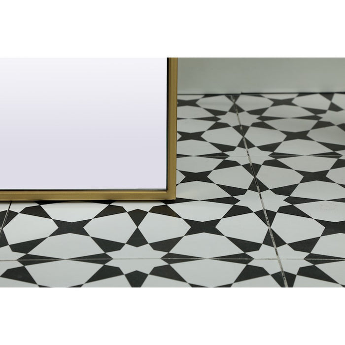 Elegant Decor Blaire Arch Full Length Mirror 32X76", Brass