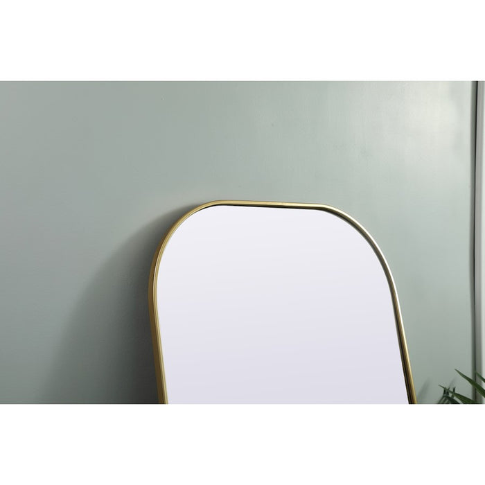 Elegant Decor Blaire Arch Full Length Mirror 32X76", Brass