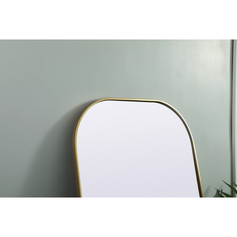 Elegant Decor Blaire Arch Full Length Mirror 32X76", Brass