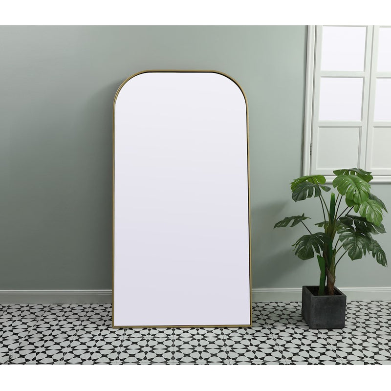 Elegant Decor Blaire Arch Full Length Mirror 35X66", Brass