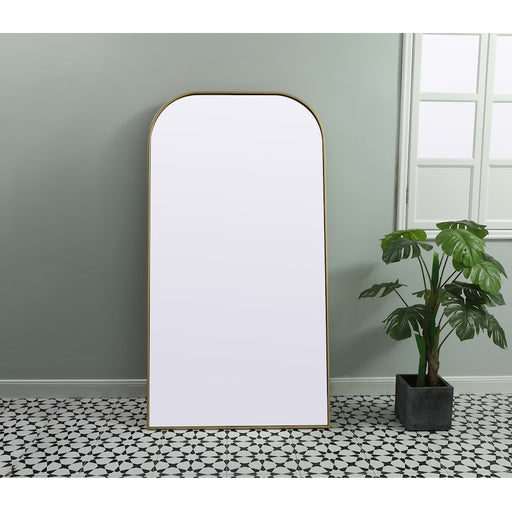 Elegant Decor Blaire Arch Full Length Mirror 35X66", Brass