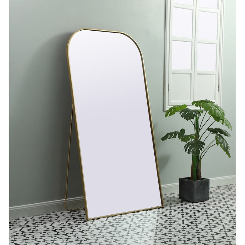 Elegant Decor Blaire Arch Full Length Mirror 35X66", Brass