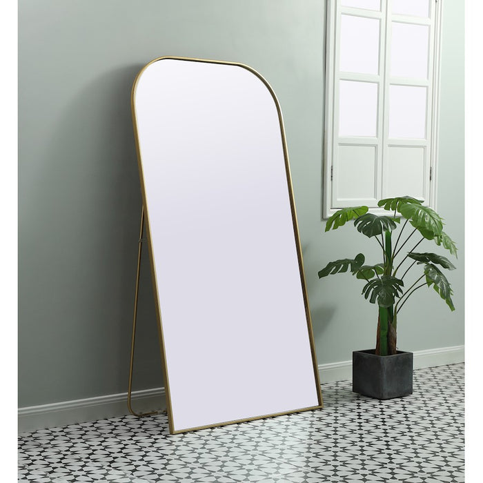 Elegant Decor Blaire Arch Full Length Mirror 35X66", Brass