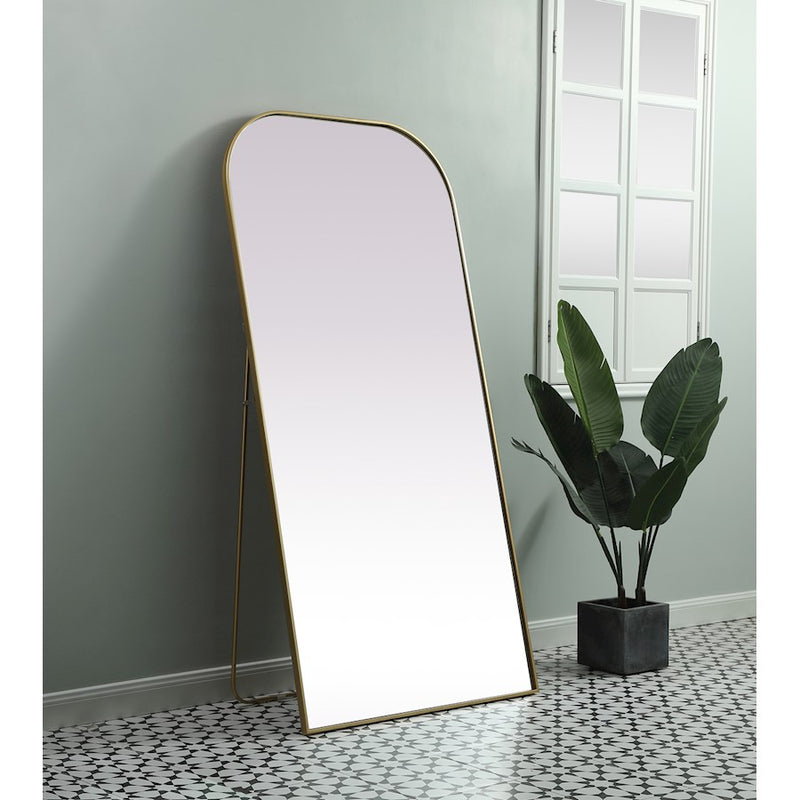 Elegant Decor Blaire Arch Full Length Mirror 35X72", Brass