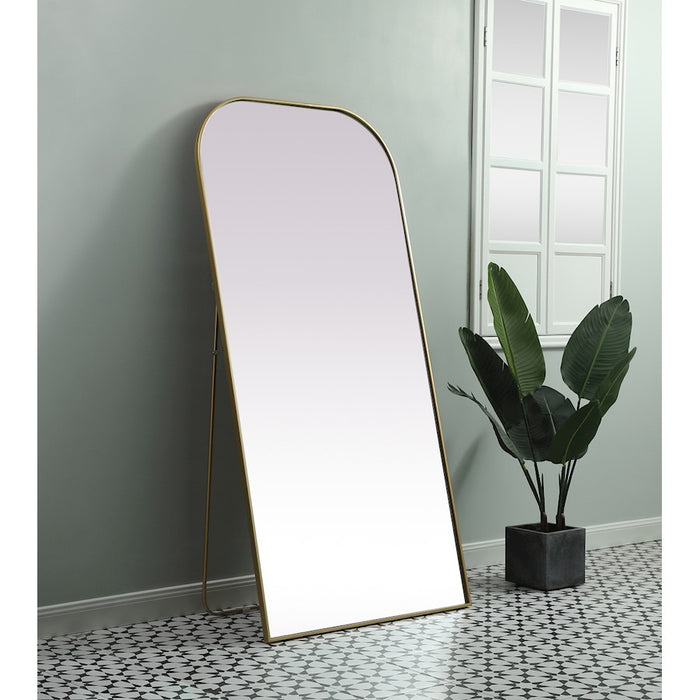 Elegant Decor Blaire Arch Full Length Mirror 35X72", Brass