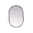 Elegant Decor Asha Metal Frame Oval Mirror 20X30", Black - MR2A2030BLK