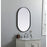 Elegant Decor Asha Metal Frame Oval Mirror 20X30", Black