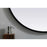 Elegant Decor Asha Metal Frame Oval Mirror 20X30", Black