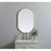 Elegant Decor Asha Metal Frame Oval Mirror 20X30", Brass