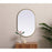 Elegant Decor Asha Metal Frame Oval Mirror 20X30", Brass