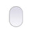 Elegant Decor Asha Metal Frame Oval Mirror 20X30", Silver
