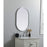 Elegant Decor Asha Metal Frame Oval Mirror 20X30", Silver