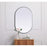 Elegant Decor Asha Metal Frame Oval Mirror 20X30", Silver