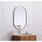 Elegant Decor Asha Metal Frame Oval Mirror 20X30", Silver
