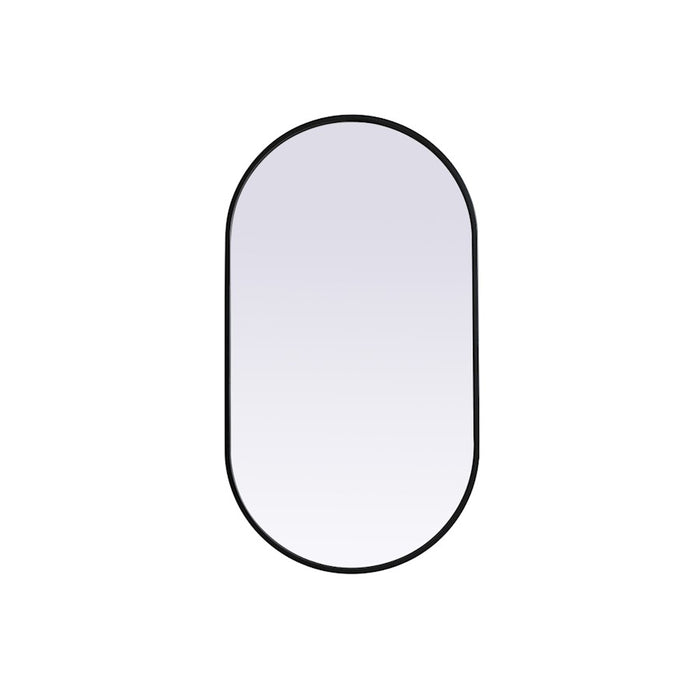 Elegant Decor Asha Metal Frame Oval Mirror 20X36", Black - MR2A2036BLK