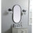 Elegant Decor Asha Metal Frame Oval Mirror 20X36", Black