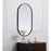 Elegant Decor Asha Metal Frame Oval Mirror 20X36", Black