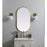 Elegant Decor Asha Metal Frame Oval Mirror 20X36", Brass