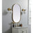 Elegant Decor Asha Metal Frame Oval Mirror 20X36", Brass